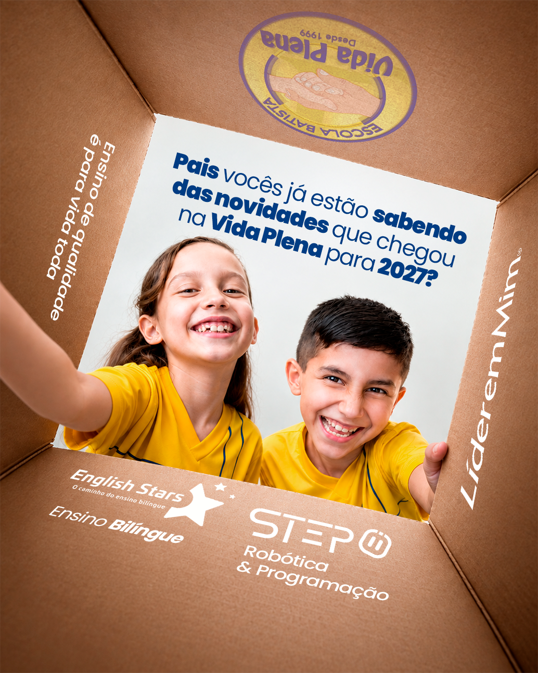 Programas Vida Plena 2027 - Líder em Mim, STEP e English Stars - Escola Batista Vida Plena
